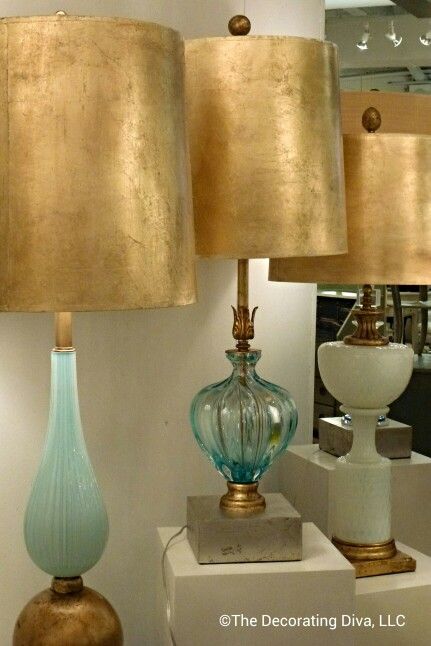 Light Lust: Smitten by these divine bespoke lamps by Louise Gaskill. Spotted at High Point Market fall 2013. #HPMKT Contemporary Lamp Shades, Antique Lamp Shades, Rustic Lamp Shades, Lamp Makeover, Painting Lamp Shades, Bedroom Lamp, Painting Lamps, Deco Luminaire, Diy Lamp Shade