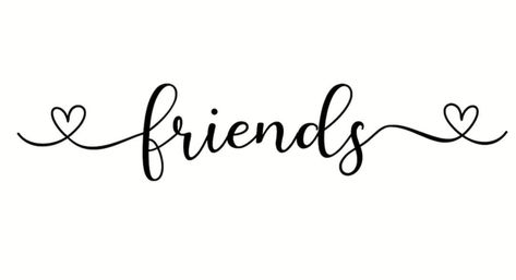 Friends Word Calligraphy, Friendship Drawings Easy, Friends Calligraphy, Friends Lettering, Draw Decor, Friendship Letter, Friends Word, Cute Easy Paintings, Grafika Vintage