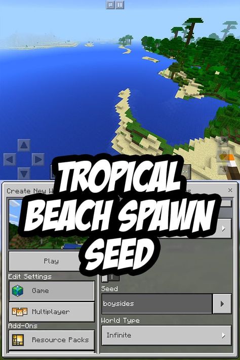 Tropical #Beach #Spawn. #Minecraft #PE #Seed: Jungseiten,  #Beach #Jungseiten #Minecraft #minecrafthacks #SEED #spawn #tropical Check more at https://mine.vipindirimler.com/tropical-beach-spawn-minecraft-pe-seed-jungseiten/ Mcpe Seeds, Minecraft Pe Seeds, Minecraft Bedding, Beach Jungle, Cool Minecraft Seeds, Minecraft Cheats, Minecraft Seeds, Minecraft Seed, Minecraft Images