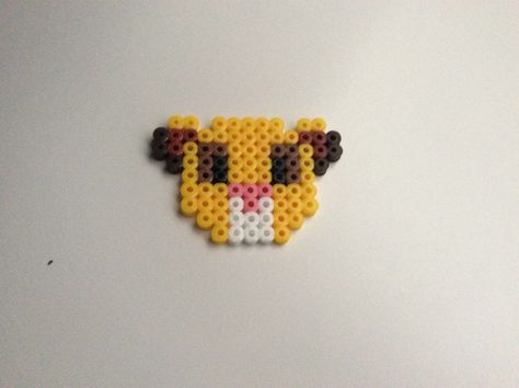 Lion King Perler Beads, Lion King Perler Beads Pattern, Lion Pony Bead Pattern, Seven Lions Perler, Lion Pixel Art, Lion Perler Beads, Tigger Perler Beads, Pixel Beads, Easy Perler Beads Ideas