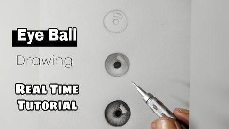 Ball Shading, How To Draw Realistic, Draw Realistic, Eye Ball, Ball Drawing, Eye Sketch, Realistic Eye, Sketches Tutorial, Basic Shapes