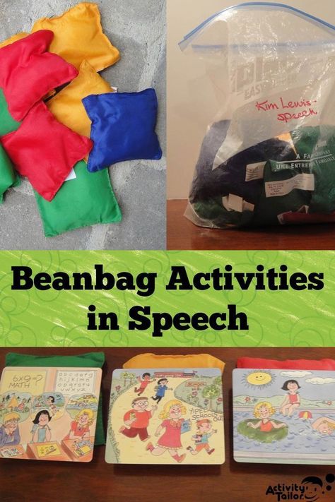 If you have a bag of beanbags (and you should!) you can start using these activities in your speech room with your next students! Ideas for both articulation and language activities. Communication And Language Eyfs, Play Therapy Activities, Speech Games, Early Intervention Speech Therapy, Preschool Speech Therapy, Play Therapy Techniques, School Speech Therapy, Speech Therapy Games, Articulation Therapy