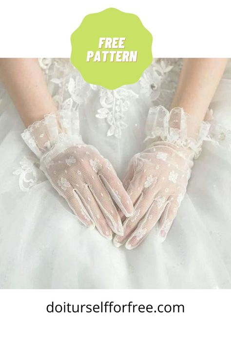 Glove Sewing Patterns Free, Glove Pattern Sewing, Gloves Pattern Sewing, Gloves Sewing Pattern, Gloves Sewing, Diy Gloves, Opera Stage, Gloves Diy, Tulle Gloves