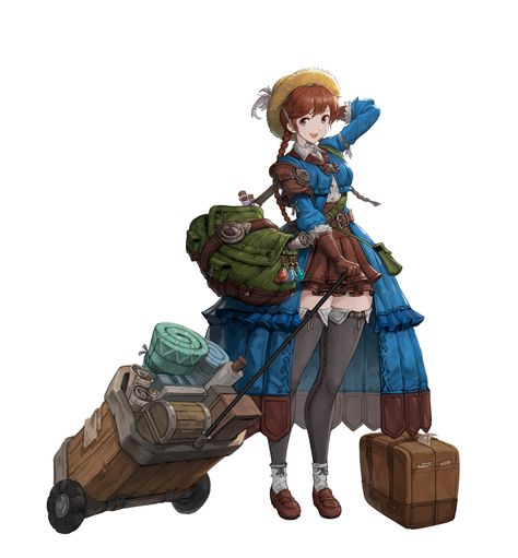 Dnd Traveling Merchant, New Fantasy, Art Theme, Fantasy Concept Art, Girls Characters, Female Character Design, Dnd Characters, Fantasy Character Design, Character Drawing