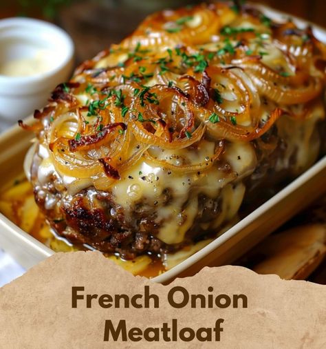 French Onion Meatloaf, Recipes French, Traditional Meatloaf, Meatloaf Ingredients, Sloppy Joe, Meatloaf Recipe, Beef Recipes Easy, Beef Dinner, Beef Recipes For Dinner