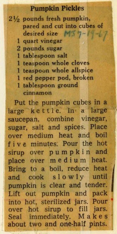 Old Fashioned Canning Recipes, Pickled Pumpkin Recipe, Pumpkin Pickles, Pickled Pumpkin, Pickled Foods, Pumpkin Jam, Heritage Recipes, Frugal Cooking, Pickle Recipes