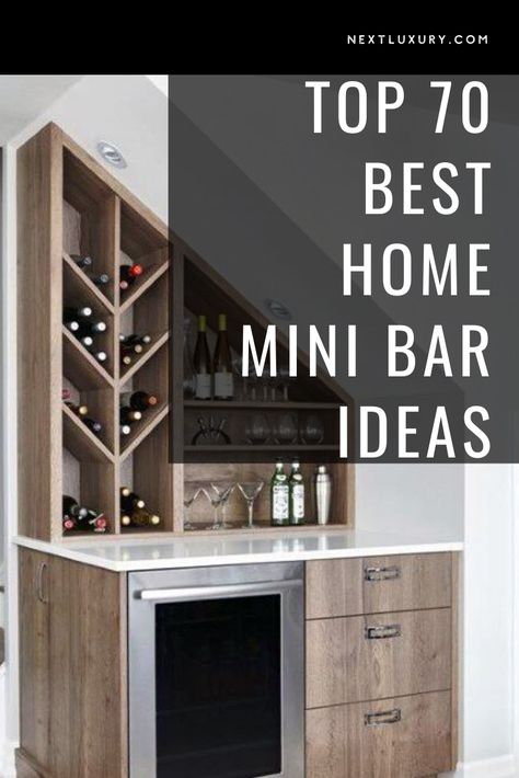 Small Space Wet Bar, Mini Bar In Basement, Micro Bar Ideas, Home Wine Bar Design, Single Wall Bar Ideas, Min Bar At Home Design, Mini Bars Ideas, Kitchen Mini Bar Ideas, Small Bars For Home Living Room