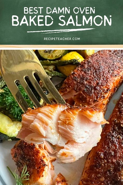 Baked Salmon Filets, Recipe Teacher, Oven Baked Salmon Recipes, Salmon Recipes Oven, Oven Salmon, Salmon Recipes Baked Healthy, Baked Salmon Recipe, Oven Baked Salmon, Fish Dinner Recipes