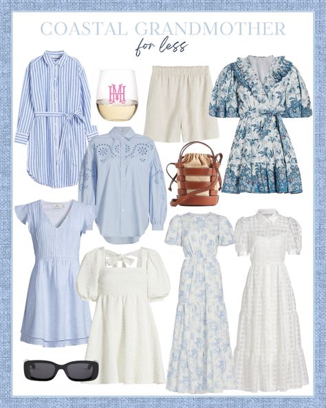 Nantucket Outfit Summer, Hamptons Outfit Summer, Blue And White Fashion, Coastal Grandmother Summer, Nantucket Fashion, Nantucket Outfit, Summer Hamptons, Southern Preppy Style, Hamptons Outfit