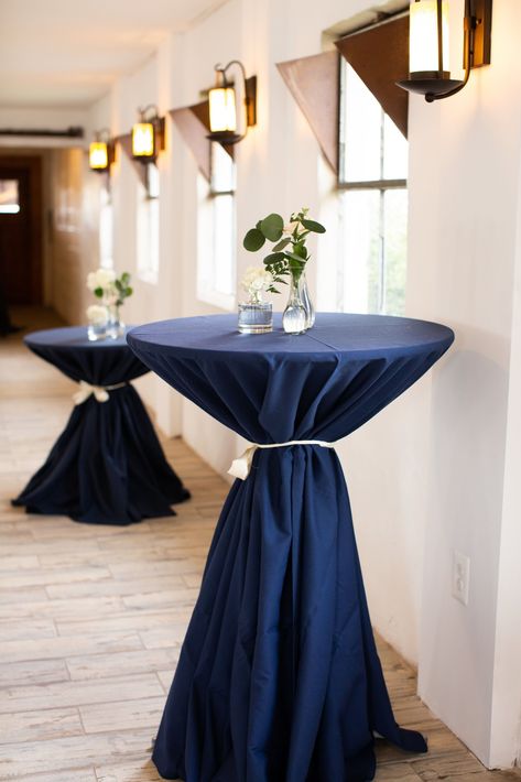 Navy And White Wedding Decorations, Navy And Green Wedding Decor, Navy Cocktail Table, Navy Blue Sweetheart Table, Navy And White Party Decor, Blue And White Event Decor, Navy And White Table Decor, Navy And Dusty Blue Wedding Centerpieces, Navy Blue And White Wedding Decorations