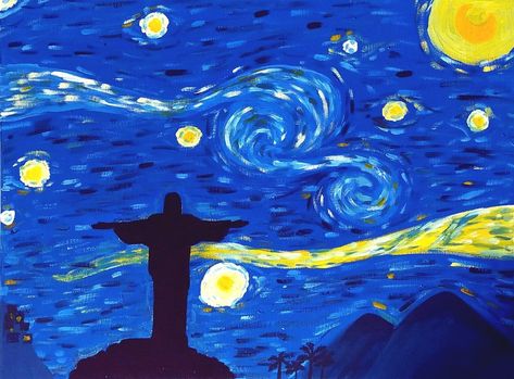 Feito por @rahposa em menção ao Brasil Arte Van Gogh, Coraline, Vincent Van Gogh, Van Gogh, Starry Night, Drawings, Quick Saves, Art