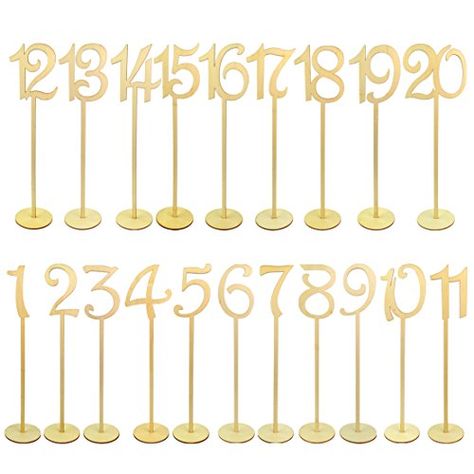 20pcs Table Numbers, Jmkcoz 1 to 20 Wood Wedding Table Nu... https://smile.amazon.com/dp/B01LWL51FL/ref=cm_sw_r_pi_dp_x_BO-4zbFJEHGY5 Mirror Wedding Table Numbers, Wood Wedding Table Numbers, Wood Wedding Table, Anniversary Reception, Wood Table Numbers Wedding, Wood Table Numbers, Wooden Table Numbers, Party Home Decoration, Acrylic Table Number