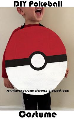 Pokeball Costume, Pokemon Costumes Kids, Diy Pokeball, Pokemon Costumes Diy, Pokemon Family, Diy Costumes For Boys, Pokemon Halloween Costume, Diy Costumes Kids Boys, Diy Pokemon