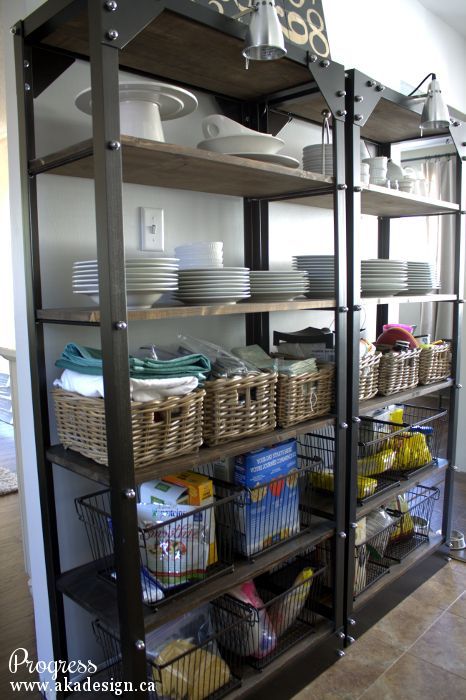 Kitchen open shelves