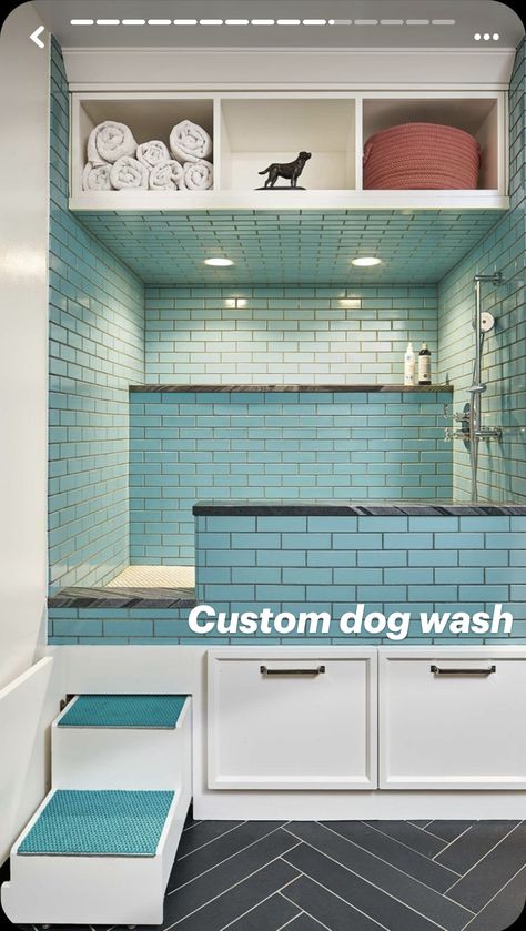 Dog Wash Room, Dog Bathing Station, Dog Grooming Tubs, Pet Washing Station, Mudroom Remodel, Washing Station, Wash Room, Dog Bathroom, Dog Washing Station