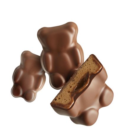 Hazelnut Marshmallow Bears | cacao-barry.com Chocolate Ideas, Meringue Kisses, Candy Ideas, Hazelnut Praline, Dairy Free Chocolate, Clarified Butter, Chocolate Drinks, Best Dessert Recipes, Homemade Chocolate