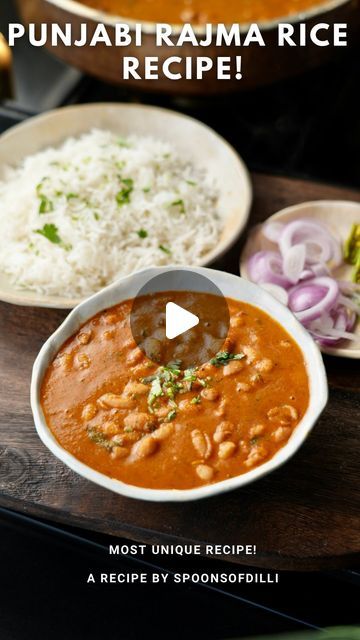 Spoons of Dilli on Instagram: "•UNIQUE PUNJABI RAJMA CHAWAL RECIPE•😍
This is one of the easiest, quickest yet so far the best Rajma recipe we have ever tried! Simply char the ingredients and make a gravy out of them! DEFINITELY A MUST TRY RECIPE🙈

Ingredients used are-
Overnight soaked Rajma- 1.5 cups
Water as required
Mustard oil- 2-3 Tbsp
Red chilli powder- 1 Tbsp
Salt to taste
Pressure cook the rajma on low flame for 3-4 whistles!

Char the veggies-
Onion- 2 medium size
Garlic- 1/2 piece (we just need 5-6 cloves)
Small ginger (Adrak)
Green chillies- 2-3 pieces
Tomatoes- 3-4 pieces

Peel off the skin of all the ingredients and then grind them in a mixer!

Now in a handi or kadhai-
Oil- 2 Tbsp
Jeera (Cumin)- 1 Tsp
Khade masale- Tej patta- 1 pc, cinnamon stick- 1/2 piece,
Green elaichi- Chawal Recipe, Rajma Chawal, Rajma Recipe, Hebbar's Kitchen, Mustard Oil, Gravy Recipes, Recipe Ingredients, Red Chilli, Chilli Powder