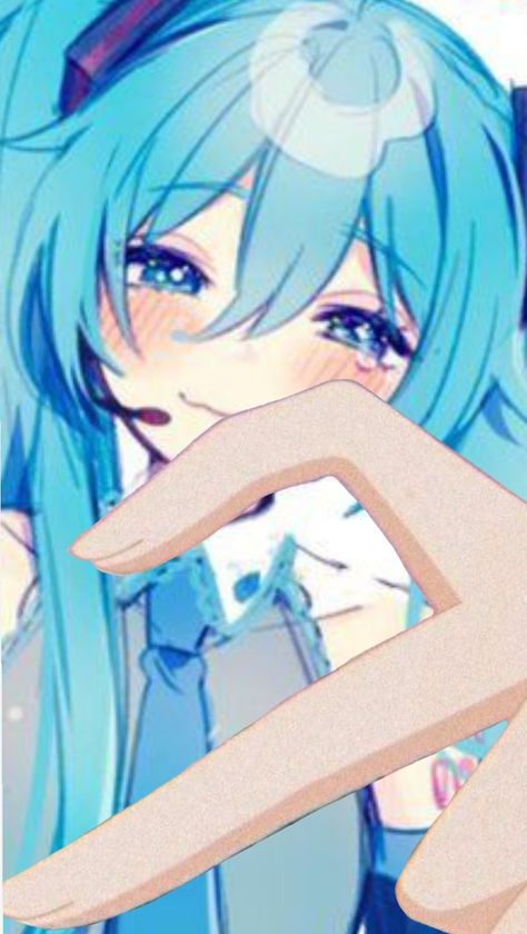 Hatsune Miku 🩵 Hand Heart Anime Character Heart Hands, Anime Hearts Hands, Finger Heart Anime, Genshin Heart Hand, Anime Love Hand, Anime Heart Hands, Hands Wallpaper, Miku Wallpaper, Hand Wallpaper