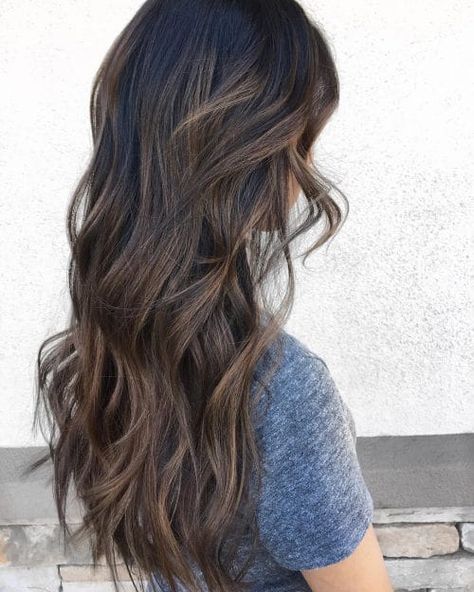 Subtle highlights for dark brown hair Brown Hair With Subtle Highlights, Brunette Hair Color With Highlights, Dark Brown Hair With Highlights, Coffee Brown Hair, Balayage Straight Hair, Highlights For Dark Brown Hair, Dyed Hair Pastel, Brown Hair Shades, Black Hair Balayage