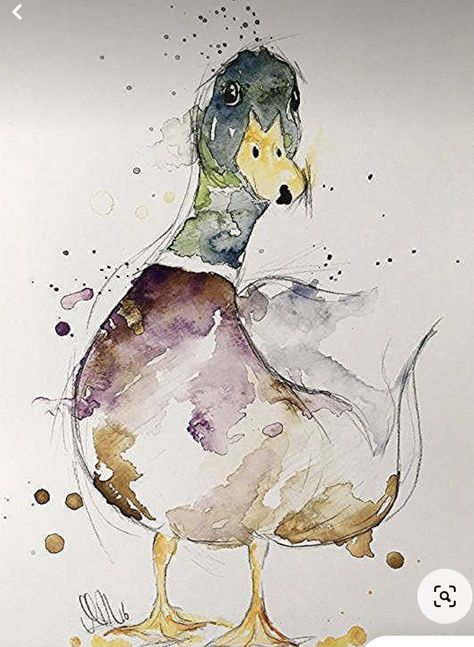 Drawing Ideas Duck, Guinea Fowl Art, Abstract Watercolor Tutorial, Elephant Painting Canvas, Easy Drawing Ideas, Watercolor Paintings Of Animals, Aquarelle Art, Bird Watercolor Paintings, Animal Illustration Art