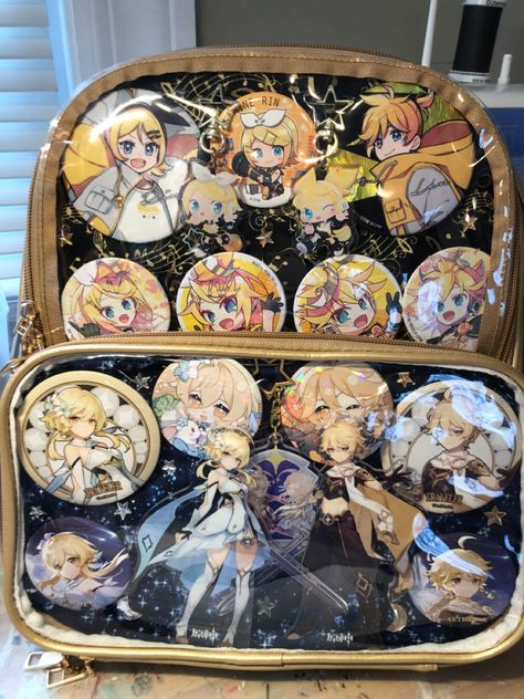 Ita Bag Ideas, Ensemble Stars Ita Bag, Anime Mini Backpack, Genshin Ita Bag, Anime Ita Bag, Pokemon Ita Bag, Sailor Moon Ita Bag, Ita Bags, Bag Badges