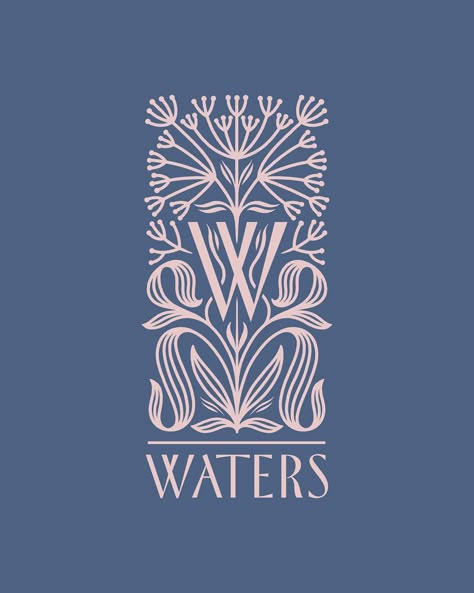 3,541 Likes, 51 Comments - Tanamachi Studio (@dana_tanamachi) on Instagram: “Well, this was a fun one—New branding for my friends, @watersflowers! ⠀ -⠀ Annie (@annieturman) has…” Magical Graphic Design, Wednesday Illustration, Dana Tanamachi, Logo Typo, Inspiration Logo Design, Custom Typography, Graphisches Design, Minimalist Logo Design, Flowers Plants