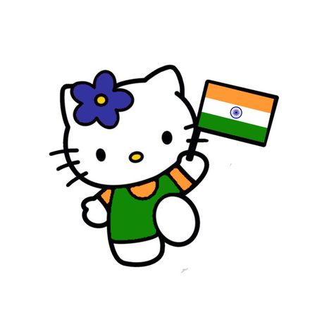 Hello Kitty Indian Flag, Nepali Flag, Indian Aesthetic Wallpaper, Trinidad Flag, Funny Accidents, Hello Kitty Dress, Wallpapers Cartoon, Hello Kitty Crafts, Iphone Wallpaper Classy