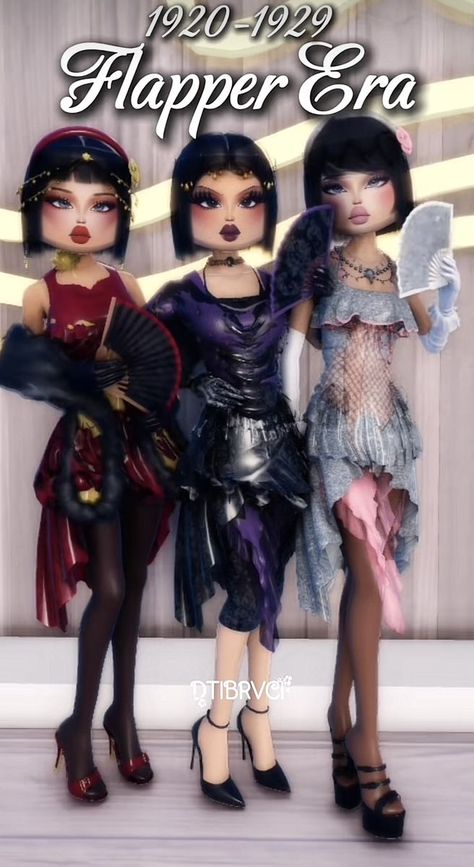 Club Dti Outfit, Yip Yip Costume, Top Model Dress, Fancy Dress Code, Flapper Era, Yip Yip, Dti Hacks, Dti Fits, Aesthetic Roblox Royale High Outfits