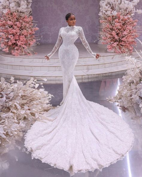 White Civil Wedding Dress, Veekee James, Bridal Shop Ideas, Luxurious Wedding Dress, Nigerian Wedding Dresses Traditional, Extravagant Wedding Dresses, Glam Wedding Dress, Visionary Fashion, Bridal Styling