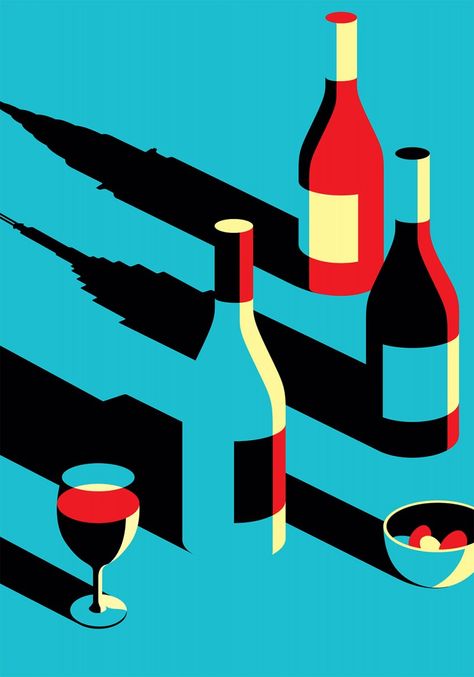 Malika Favre - Jugando con el espacio negativo Negative Space Art, Malika Favre, غلاف الكتاب, Graphisches Design, Posca Art, Plakat Design, Wine Art, Illustration Agency, Wine Festival