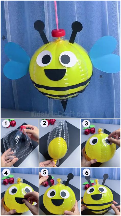 Plastic Bottle Bee Craft For Kids Check more at https://www.kidsartncraft.com/plastic-bottle-bee-craft-tutorial/ Bee Craft, Bee Crafts For Kids, Bee Crafts, Craft Tutorial, Craft For Kids, Plastic Bottle, Plastic Bottles, Lesson Plans, Crafts For Kids