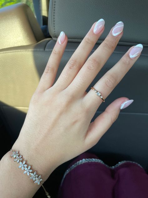 Permanent Nail Polish Ideas, Permanent Polish Nails Ideas, Neutral Nails For Engagement Pictures, Permanent Nails, Engagement Party Nails Brides, Almond Engagement Nails, Nails Engagement, Nails For Proposal, Simple Engagement Nails