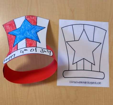 America Preschool Crafts, America Crafts For Kids, 4th Of July Projects For Kids, Kindergarten Fourth Of July Craft, America Preschool Activities, America The Beautiful Crafts For Kids, Party In The Usa Preschool Activities, Disney Crafts For Kids, Baby Art Crafts