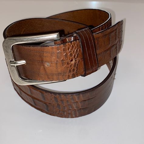 Bolliver Uomo Highest Quality Designer Handmade Italian Adjustable Crocodile Belt. Size 36/90 But Adjustable. 1-1/2” Wide. New And Unworn. Crocodile Belt, Belt Size, Belts, Man Shop, High Quality, Color, Design