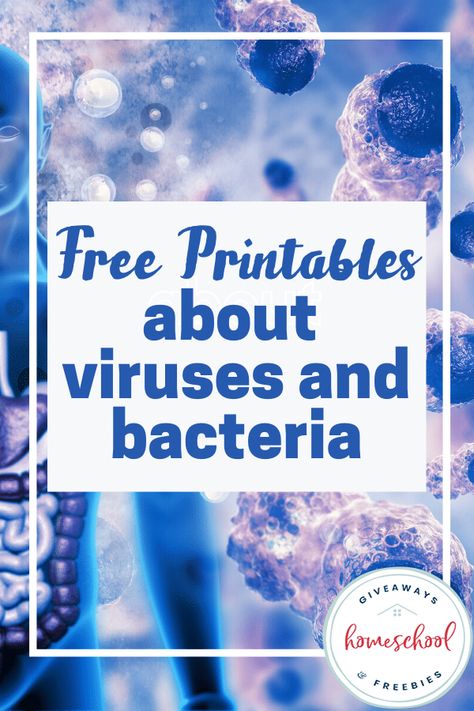 Free Printables About Viruses and Bacteria - Homeschool Giveaways Bacteria Science Experiment, Bacteria And Viruses Activities, Germs Activities, Human Body Unit Study, Life Science Middle School, Homeschool Coop, Science Fair Projects Boards, Free Bingo Cards, Mad Scientists