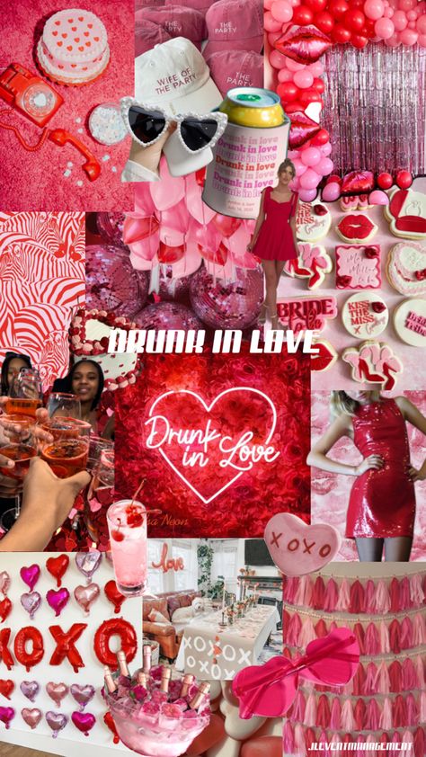 Drunk in love bachelorette party / hens night theme! Red And Pink Bachelorette, Hens Night Theme, Bachelorette Party Nyc, Night Party Theme, Love Bachelorette Party, Drunk In Love Bachelorette, Bachelorette Party Drinks, Rose Wedding Theme, Hens Party Themes