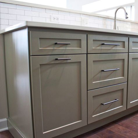 Downtown Condo Kitchen Remodel - Transitional - Kitchen - Chicago - by Esslinger Design Company | Houzz Fawn Brindle, Condo Kitchen Remodel, Condo Kitchen, Transitional Kitchen, Painting Cabinets, Sherwin Williams, Design Company, Shades Of Green, A Kitchen