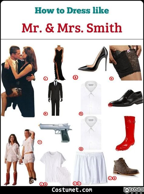 Couple Halloween Costumes Mr And Mrs Smith, Halloween Costumes Mr And Mrs Smith, Ms Smith Halloween Costume, Mr And Mrs Smith Costume Couple, Mr Smith&mrs Smith, Mr Ms Smith Costume, Jane Smith Halloween Costume, Jane Smith Costume, Me And Mrs Smith Costume