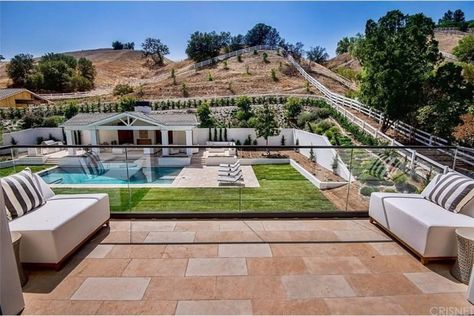 The Weeknd Buys House in Hidden Hills | POPSUGAR Home Master Suite Bathroom, Tree Lined Driveway, Hidden Hills, Outdoor Living Room, Party Venues, New Property, Celebrity Houses, House Goals, Patio Area