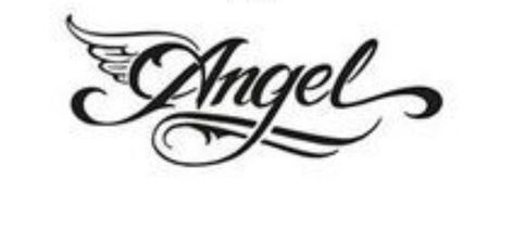 Angel Tattoo Word Fonts, Sweet Angel Tattoo, Angel Font Tattoo, Angel Text Tattoo, Angel Writing Tattoo, Angel Lettering Tattoo, Angel Font, Tatto Name, Tattoo Word Fonts