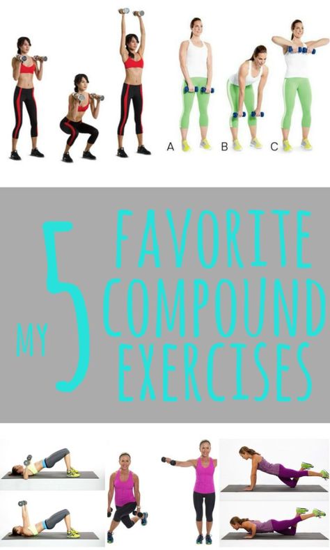 These are some of the best compound exercises for effective workouts! Combo Weight Exercises, Combination Weight Exercises, Compound Weight Exercises, Dumbell Combo Moves, Dumbell Compound Workout, Compound Movements Weight Training, Combo Strength Exercises, Compound Moves With Weights, Combination Exercises Weights