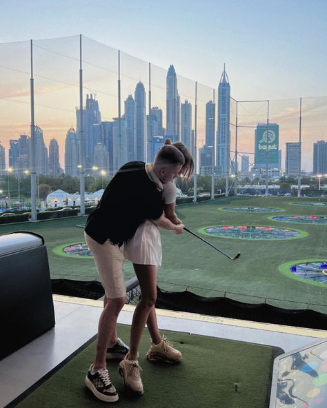 Golf Couple, Dubai Couple, Couples Golfing, Instagram Couples, Adventure Aesthetic, Luxury Lifestyle Dreams, My Dream Came True, Luxury Aesthetic, Future Lifestyle