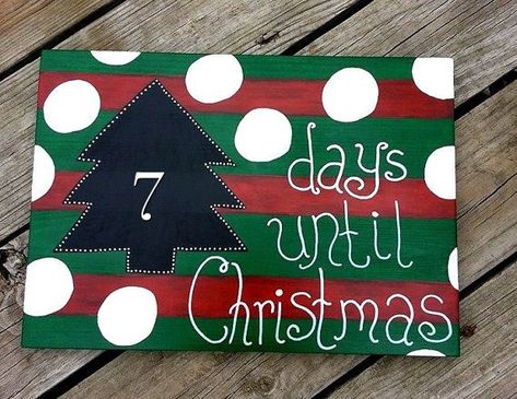 Christmas Countdown Sign, Countdown Sign, Holiday Countdown, Pallet Christmas, Days Till Christmas, Christmas Chalkboard, Christmas Vinyl, Holiday Wall Decor, Days Until Christmas