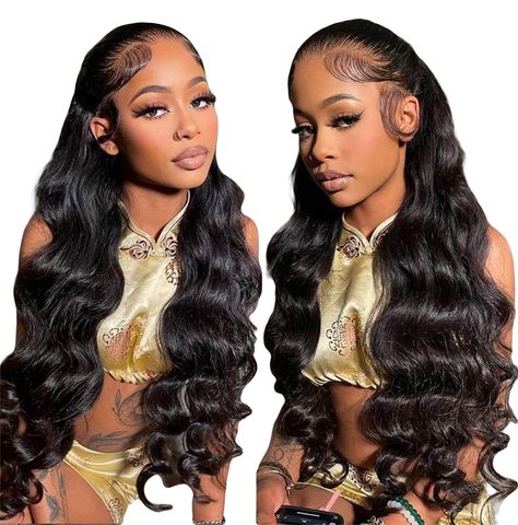 PRICES MAY VARY. [13x6 Body Wave Lace Frontal Wig Human Hair] 100% Brazilian Virgin Remy Human Hair, Body Wave Human Hair Wig, 13×6 Lace Frontal. Smooth Hair, Uniform Direction of Hair Scales, No Tangles, No Hair Loss. [13x6 hd Lace Front Wigs Human Hair Transparent Lace] 13x6 HD Transparent Swiss Lace Body Wave Wig, Breathable, Protective, Real and Natural Look After Installation. [200 Density hd Lace Front Wigs Human Hair, Natural Black Color, 22~32inch, Average Wig Cap] Body Wave Frontal Wig Long Human Hair Wigs, Remy Human Hair Wigs, Wigs Human Hair, Body Wave Wig, Body Wave Hair, Lace Hair, Brazilian Human Hair, Real Human Hair, Wig Accessories