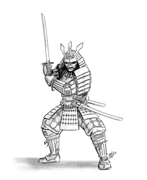 Samurai Line Art, Samurai Warrior Drawing, Samurai Sketch, Samurai Drawing, Samurai Concept, Samurai Warrior Tattoo, Armor Drawing, Warrior Drawing, Arte Ninja