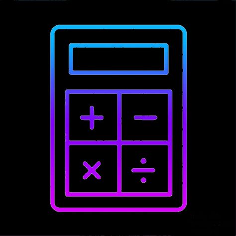 Neon App Icons Calendar, Calculator Icon, App Icon Aesthetic Black Calculator, Neon Purple App Icons Calculator, Neon Calculator Icon, Purple App Icons Calculator, Purple Neon App Logos, Calendar App, Tech Aesthetic