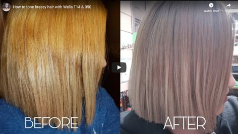 #wella #wellat14 #wellao50 #haircolouringtechnique #haircolor #haircolour #haircolourist #permanenthaircolour Diy Ash Blonde Hair At Home, Wella 050 Before And After, Wella T14 Before And After, Wella T18 Before And After, Toning Orange Brassy Hair, T14 Toner Before And After, T14 Wella Toner, Wella 050, Tone Brassy Hair