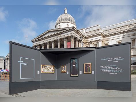 Pop-Up Exhibition Brings Masterpieces From London's National Gallery Outdoors | Smart News | Smithsonian Magazine Pop Up Exhibition, Arnolfini Portrait, Outdoor Exhibition, Classical Facade, Hans Holbein The Younger, Grey Painting, Gallery Website, London Museums, Royal Academy Of Arts