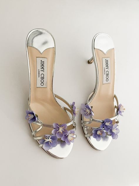 Shop Shoes — sororité. Witch Aesthetic Home Decor, Light Purple Heels, Witch Aesthetic Home, Heels For Prom, Dream Heels, Silver Sandals Heels, Silver Sandal, Purple High Heels, Pretty Heels