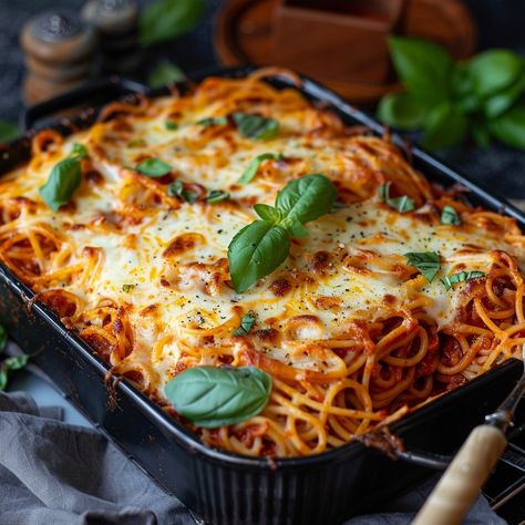 ## *Easy Weeknight Baked Spaghetti* This recipe is a lifesaver for those busy weeknights when you need something quick, easy, and delicious to feed your family. Baked spaghetti is a classic comfort food that everyone loves, and it's so easy to make ahead of time. *Ingredients:* * 1 pound ground beef * 1 onion, chopped * 2 cloves garlic, minced * 1 (28 ounce) can crushed tomatoes * 1 (15 ounce) can tomato sauce * 1 tablespoon Italian seasoning * 1 teaspoon salt * 1/2 teaspoon black pepper ... Tomato Sauce Italian, Food Moodboard, Can Crushed Tomatoes, Can Tomato Sauce, Food Spicy, Baked Spaghetti, Recipes Appetizers And Snacks, Dinner Plan, Canned Tomato Sauce